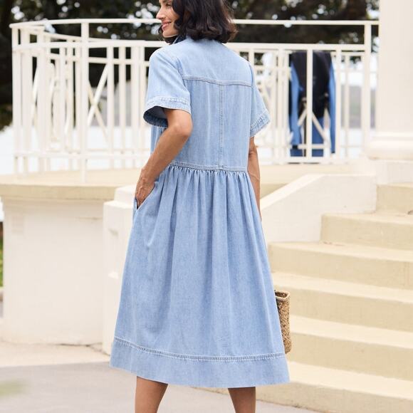 Denim Midi Dress - Picture 7 of 10